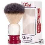 Fine Classic Angel Hair Fiber Shave Brush Red/White