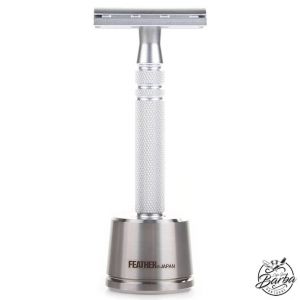 Feather AS-D2S Stainless Steel Razor + Suporte