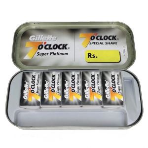 Gillette 7 O'Clock Super Platinum Premium Salon Box - 100 lâminas