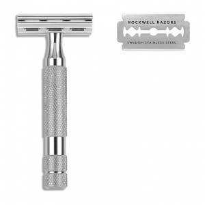 Rockwell 2C Double Edge Safety Razor White Chrome