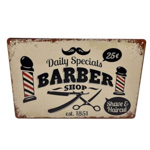 Vintage Bord 20x30 Daily Specials Barbershop